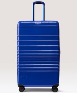 The Large Check-In Roller in Glossy Cobalt Blue