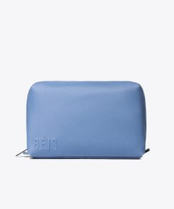 The Medium Cosmetic Pouch in Dusty Blue