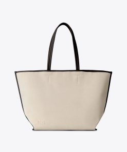 The Canvas and Leather Tote in Espresso