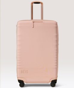 The Large Check-In Luggage Cover in Atlas Pink