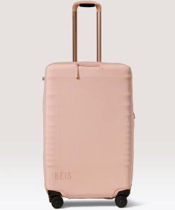 The Medium Check-In Luggage Cover in Atlas Pink