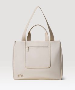 The East To West Tote in Beige